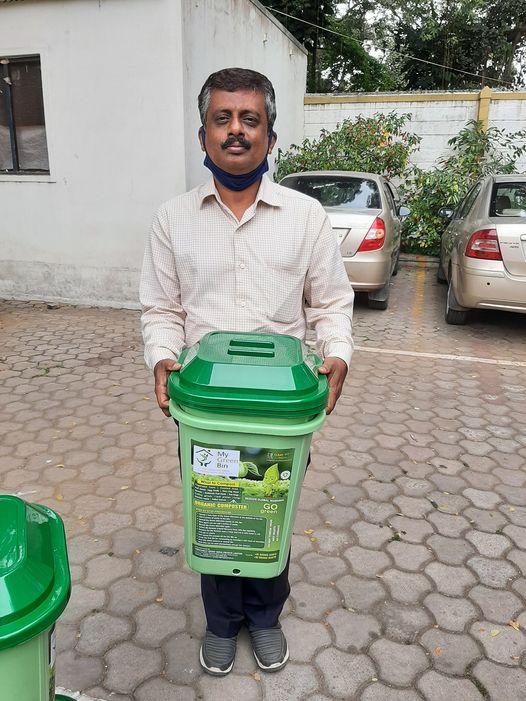 My Green Bin 25Ltr Home Composter Installed @ Shri Ravishanker, Mysore.