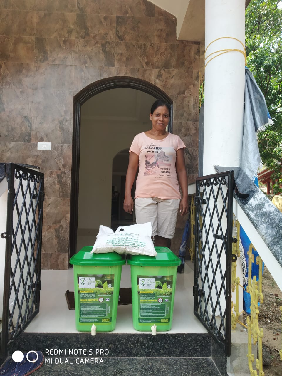 My Green Bin 25 Ltr Home Composter Installed @ Betalbatim, Goa.
