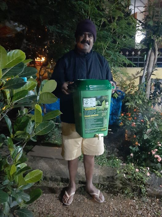 My Green Bin 25Ltr Home Composter Installed @ Mr. Philip George Residency at Agara , Bangalore.